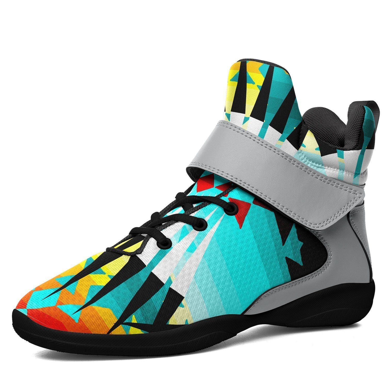 Ribbonwork Bustles Kid's Ipottaa Basketball / Sport High Top Shoes 49 Dzine US Child 12.5 / EUR 30 Black Sole with Gray Strap