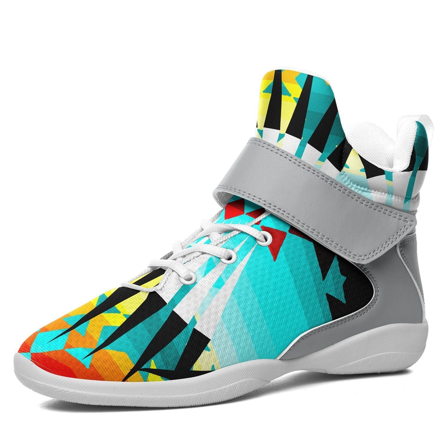 Ribbonwork Bustles Kid's Ipottaa Basketball / Sport High Top Shoes 49 Dzine US Child 12.5 / EUR 30 White Sole with Gray Strap