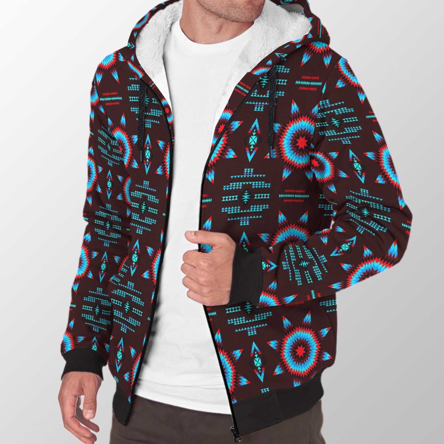 Rising Star Corn Moon Sherpa Hoodie 49 Dzine