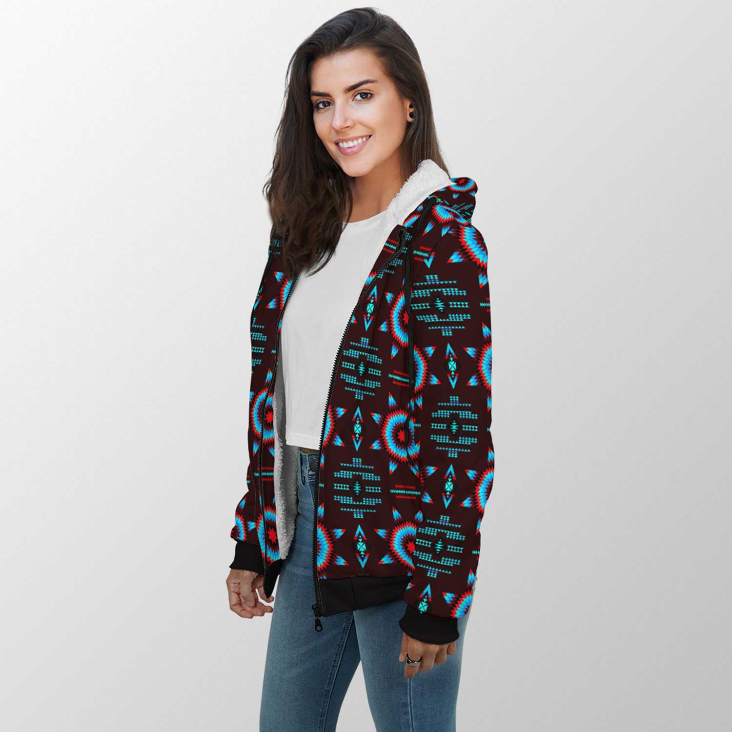 Rising Star Corn Moon Sherpa Hoodie 49 Dzine