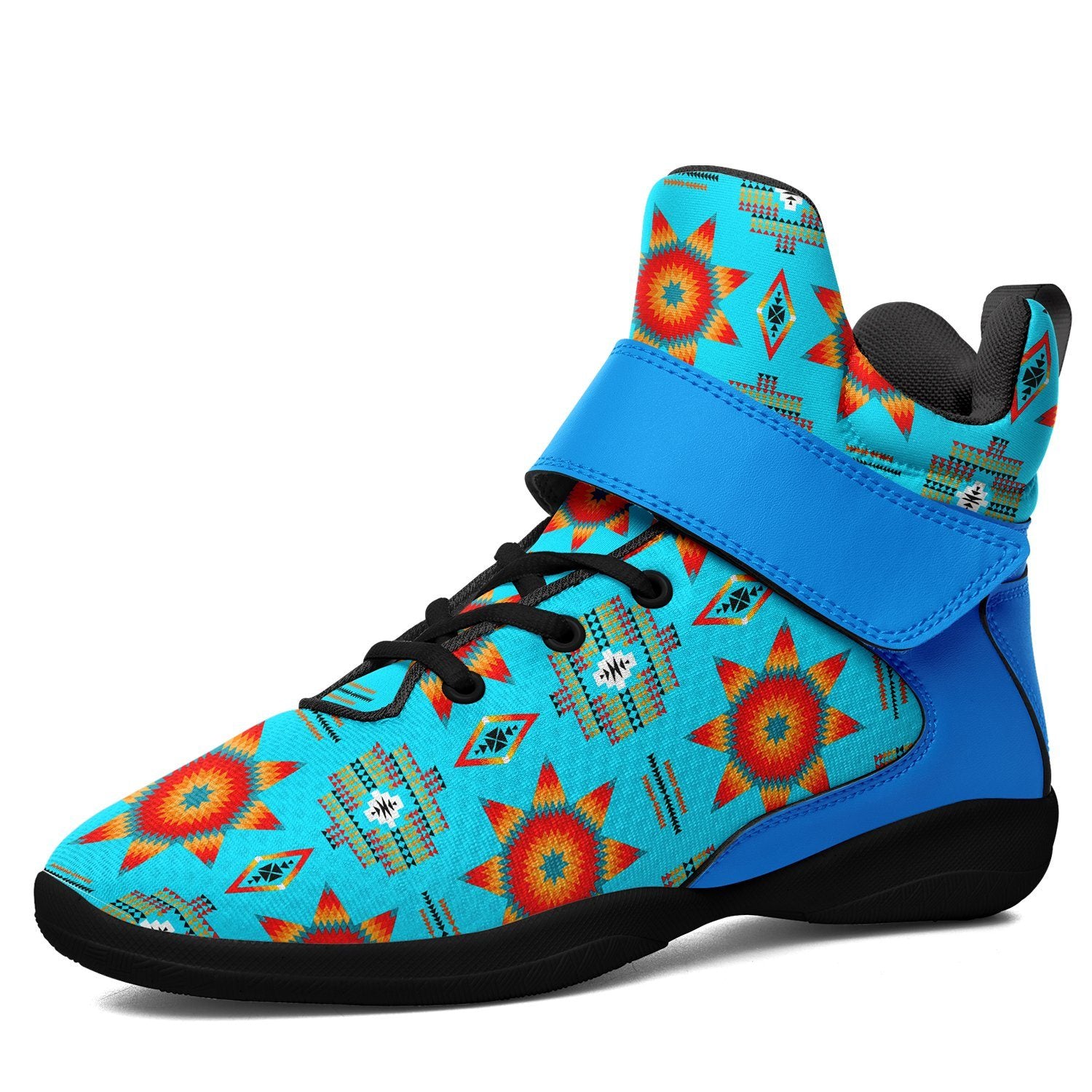 Rising Star Harvest Moon Ipottaa Basketball / Sport High Top Shoes 49 Dzine US Women 4.5 / US Youth 3.5 / EUR 35 Black Sole with Light Blue Strap