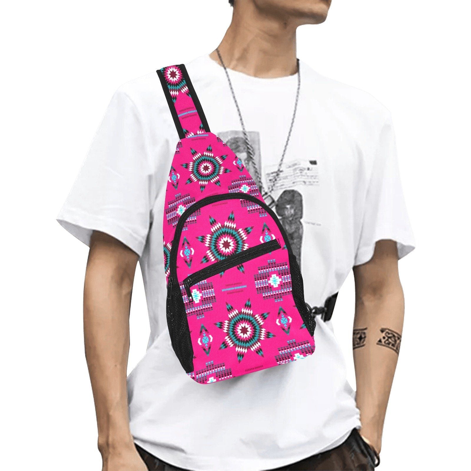 Rising Star Strawberry Moon All Over Print Chest Bag (Model 1719) All Over Print Chest Bag (1719) e-joyer
