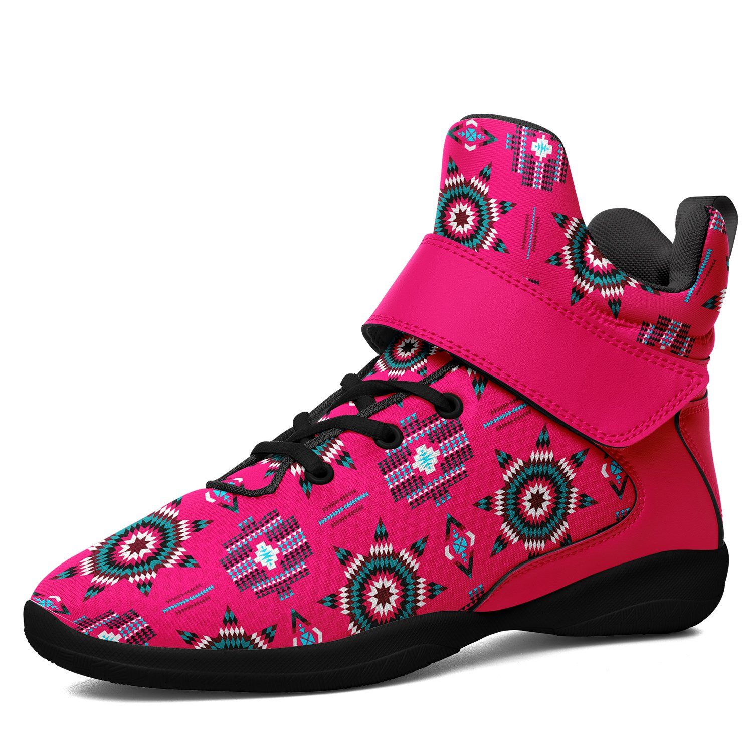 Rising Star Strawberry Moon Ipottaa Basketball / Sport High Top Shoes 49 Dzine US Women 4.5 / US Youth 3.5 / EUR 35 Black Sole with Pink Strap 