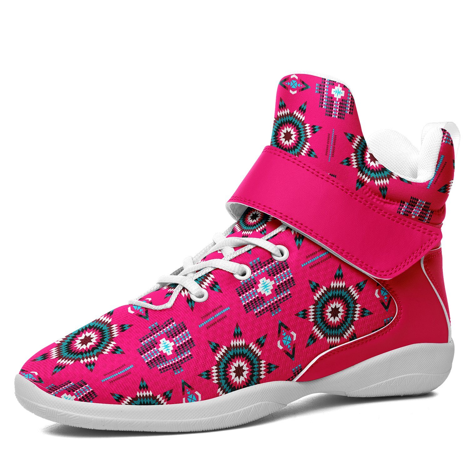 Rising Star Strawberry Moon Ipottaa Basketball / Sport High Top Shoes 49 Dzine US Women 4.5 / US Youth 3.5 / EUR 35 White Sole with Pink Strap 