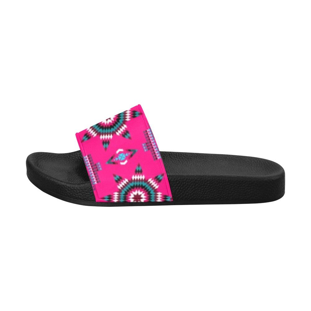 Rising Star Strawberry Moon Men's Slide Sandals (Model 057) Men's Slide Sandals (057) e-joyer