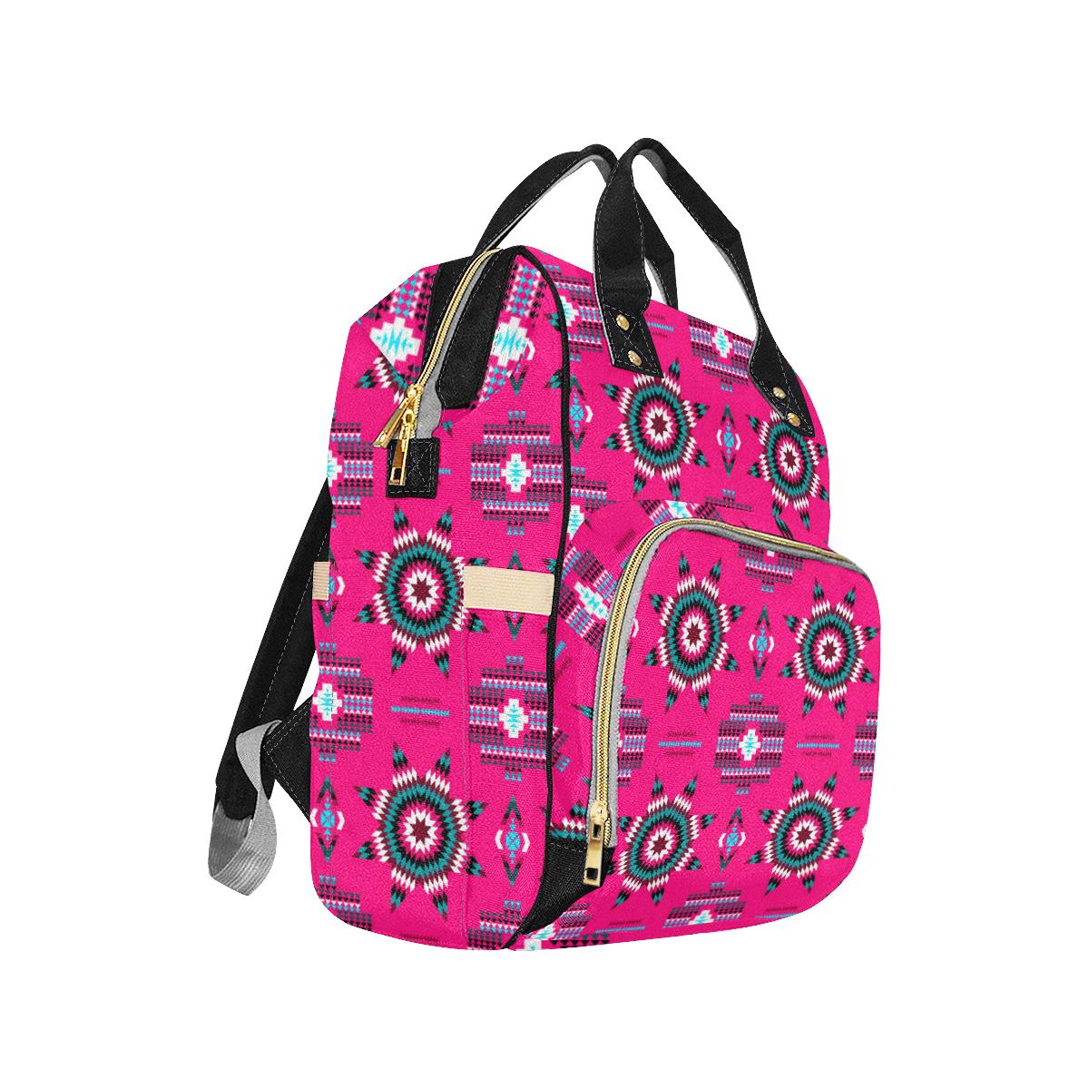 Rising Star Strawberry Moon Multi-Function Diaper Backpack (Model 1688) Diaper Backpack (1688) e-joyer