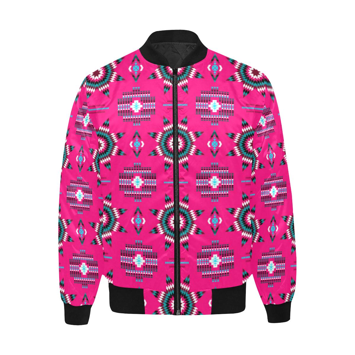Rising Star Strawberry Moon Unisex Heavy Bomber Jacket with Quilted Lining All Over Print Quilted Jacket for Men (H33) e-joyer 