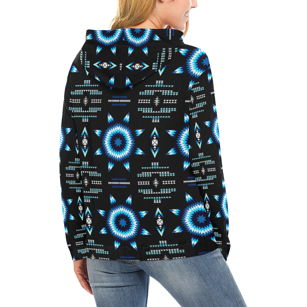 Rising Star Wolf Moon All Over Print Hoodie for Women (USA Size) (Model H13) All Over Print Hoodie for Women (H13) e-joyer