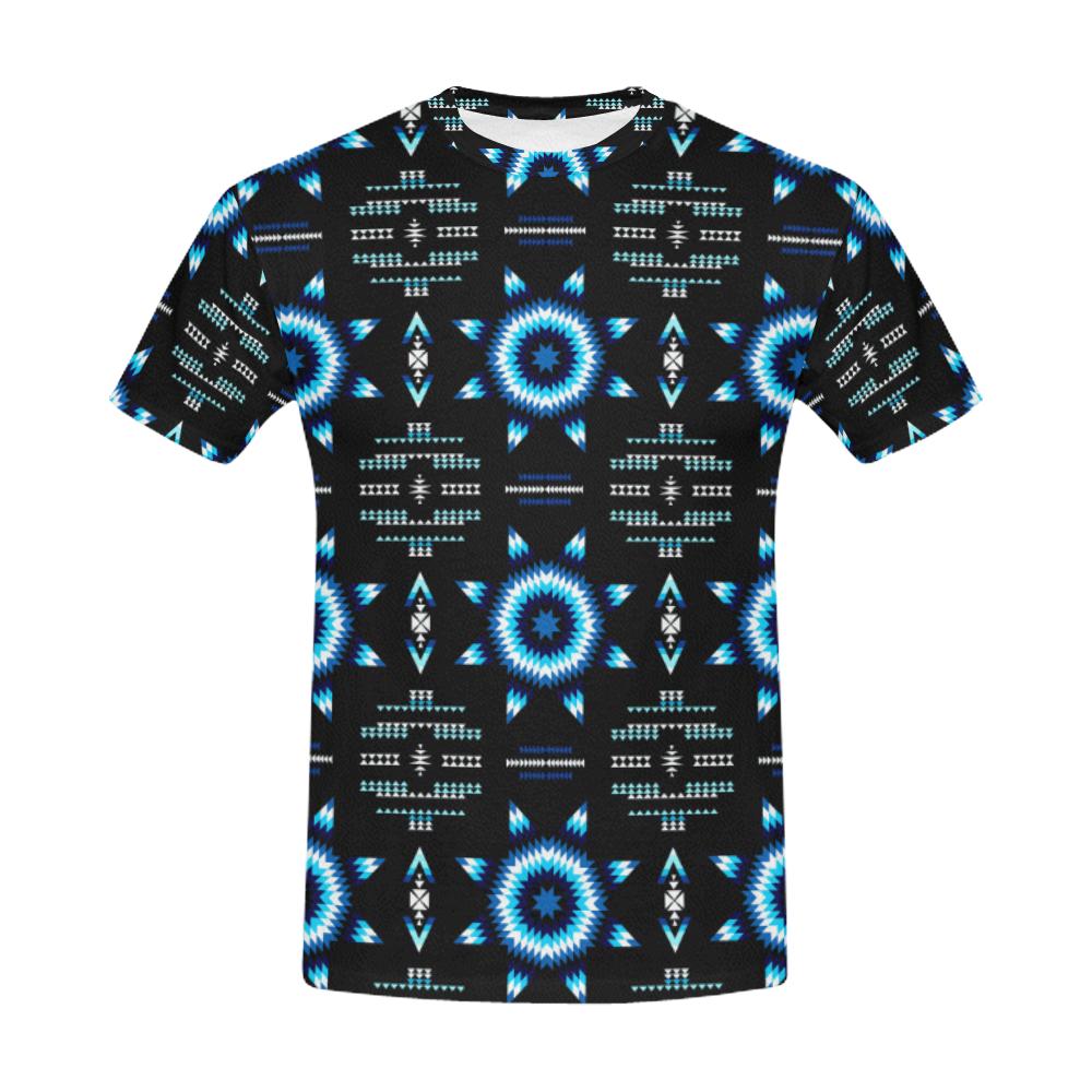 Rising Star Wolf Moon All Over Print T-Shirt for Men (USA Size) (Model T40) All Over Print T-Shirt for Men (T40) e-joyer