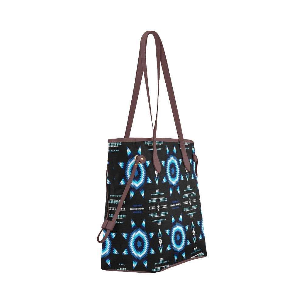 Rising Star Wolf Moon Clover Canvas Tote Bag (Model 1661) Clover Canvas Tote Bag (1661) e-joyer