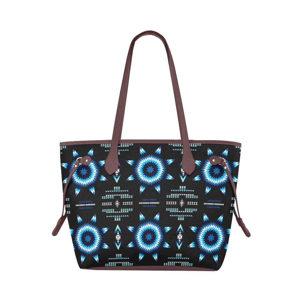 Rising Star Wolf Moon Clover Canvas Tote Bag (Model 1661) Clover Canvas Tote Bag (1661) e-joyer