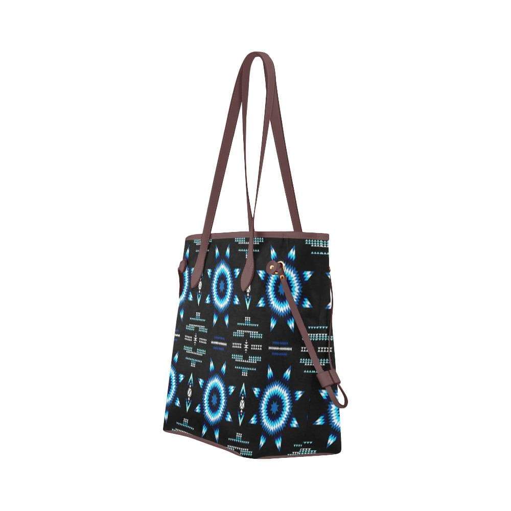 Rising Star Wolf Moon Clover Canvas Tote Bag (Model 1661) Clover Canvas Tote Bag (1661) e-joyer