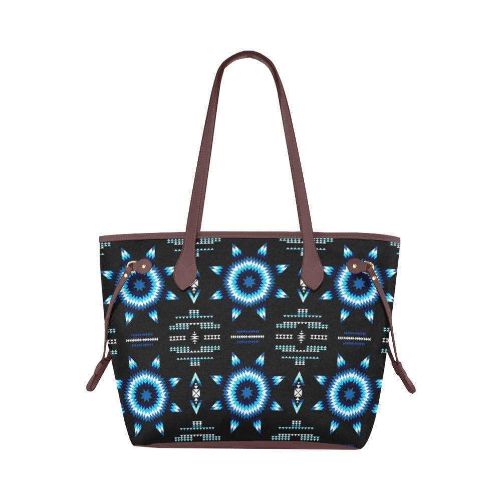 Rising Star Wolf Moon Clover Canvas Tote Bag (Model 1661) Clover Canvas Tote Bag (1661) e-joyer