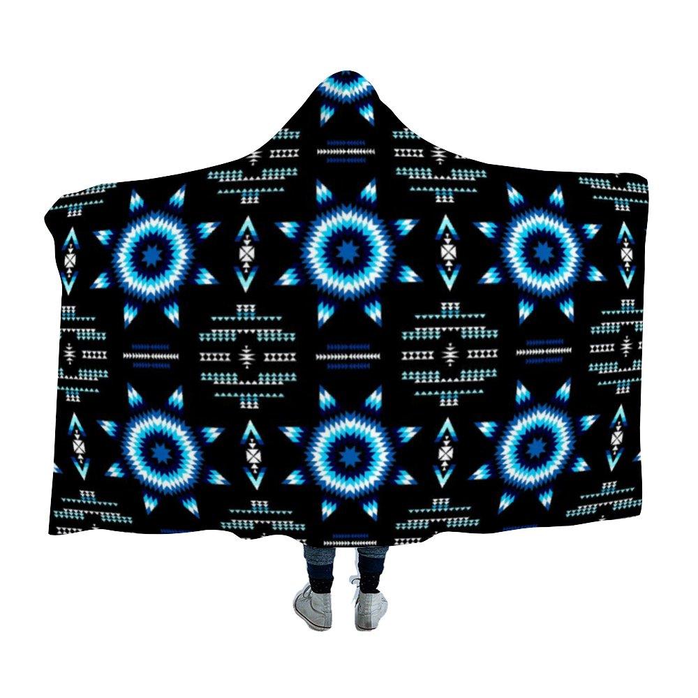 Rising Star Wolf Moon Hooded Blanket 49 Dzine