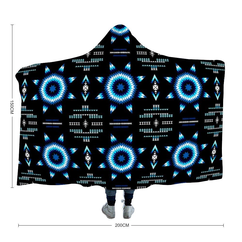 Rising Star Wolf Moon Hooded Blanket 49 Dzine