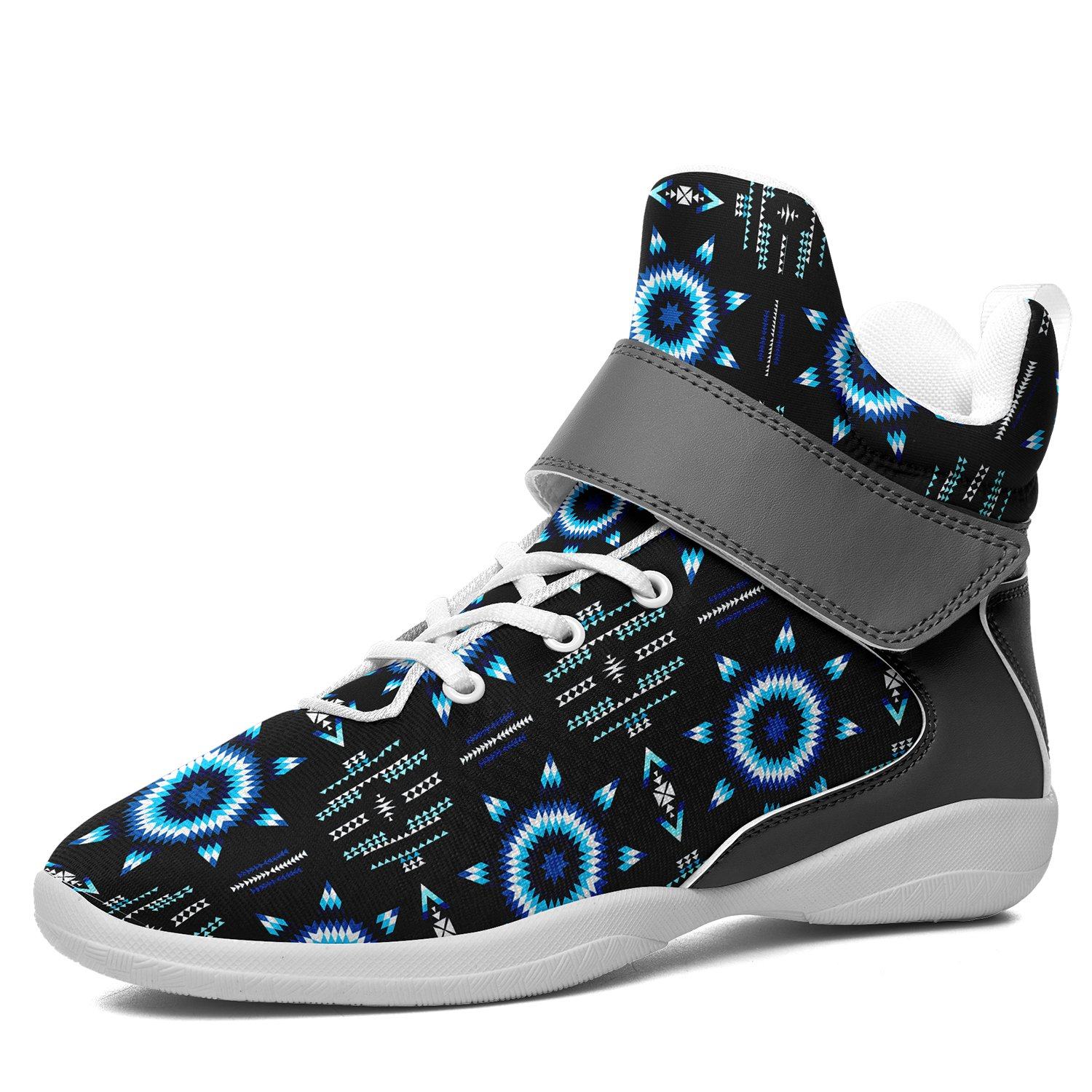 Rising Star Wolf Moon Ipottaa Basketball / Sport High Top Shoes 49 Dzine US Women 4.5 / US Youth 3.5 / EUR 35 White Sole with Gray Strap 