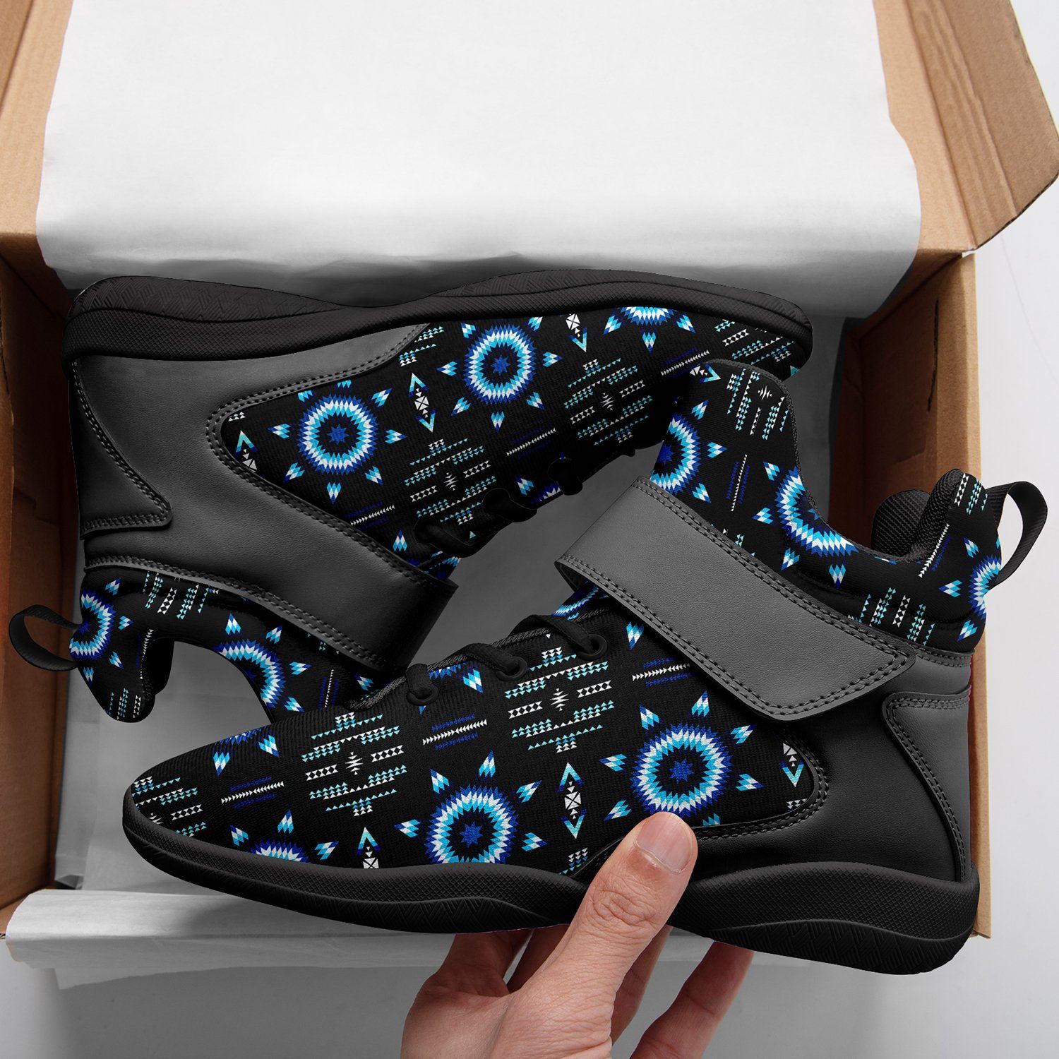 Rising Star Wolf Moon Ipottaa Basketball / Sport High Top Shoes - Black Sole 49 Dzine