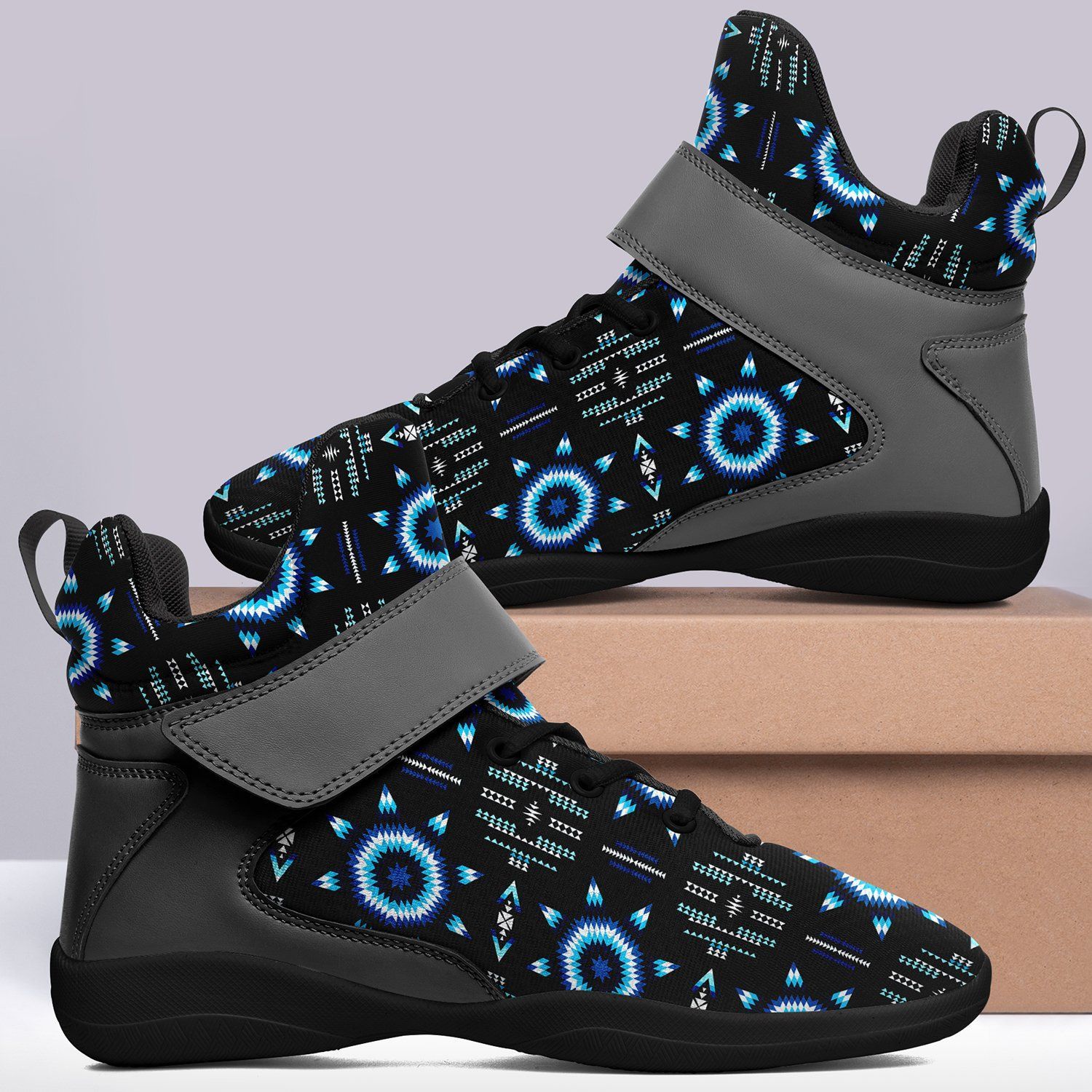 Rising Star Wolf Moon Ipottaa Basketball / Sport High Top Shoes - Black Sole 49 Dzine