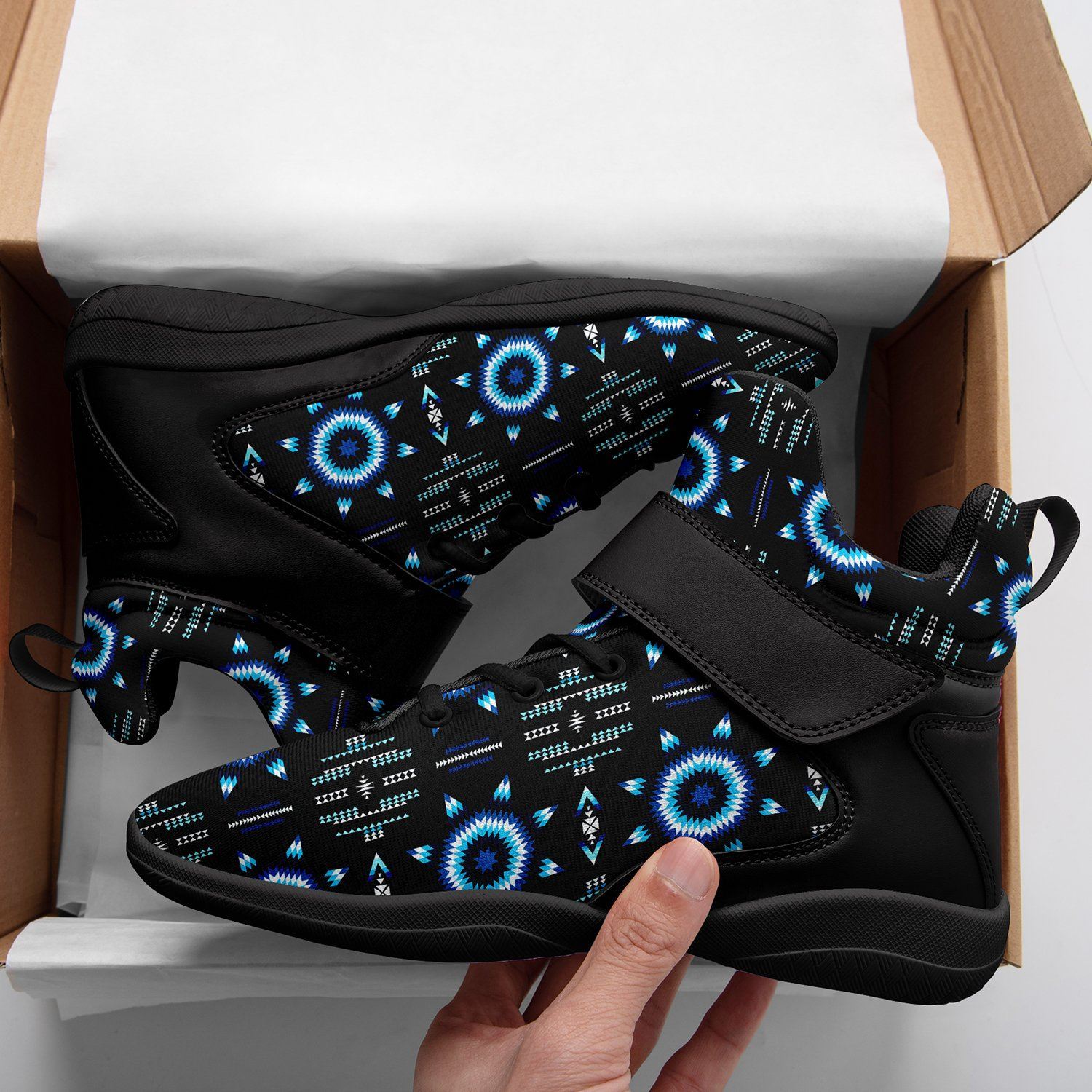 Rising Star Wolf Moon Ipottaa Basketball / Sport High Top Shoes - Black Sole 49 Dzine