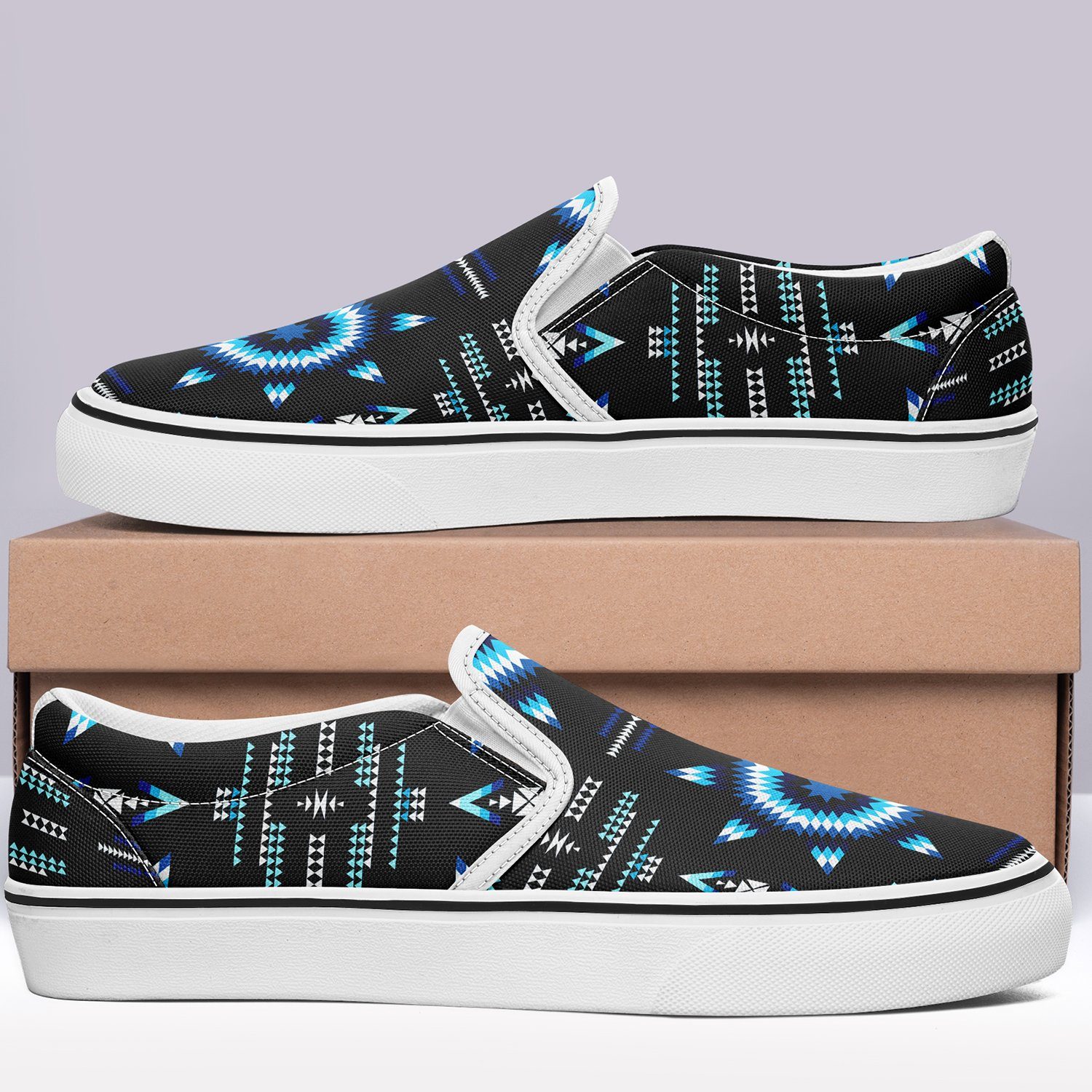 Rising Star Wolf Moon Otoyimm Canvas Slip On Shoes 49 Dzine