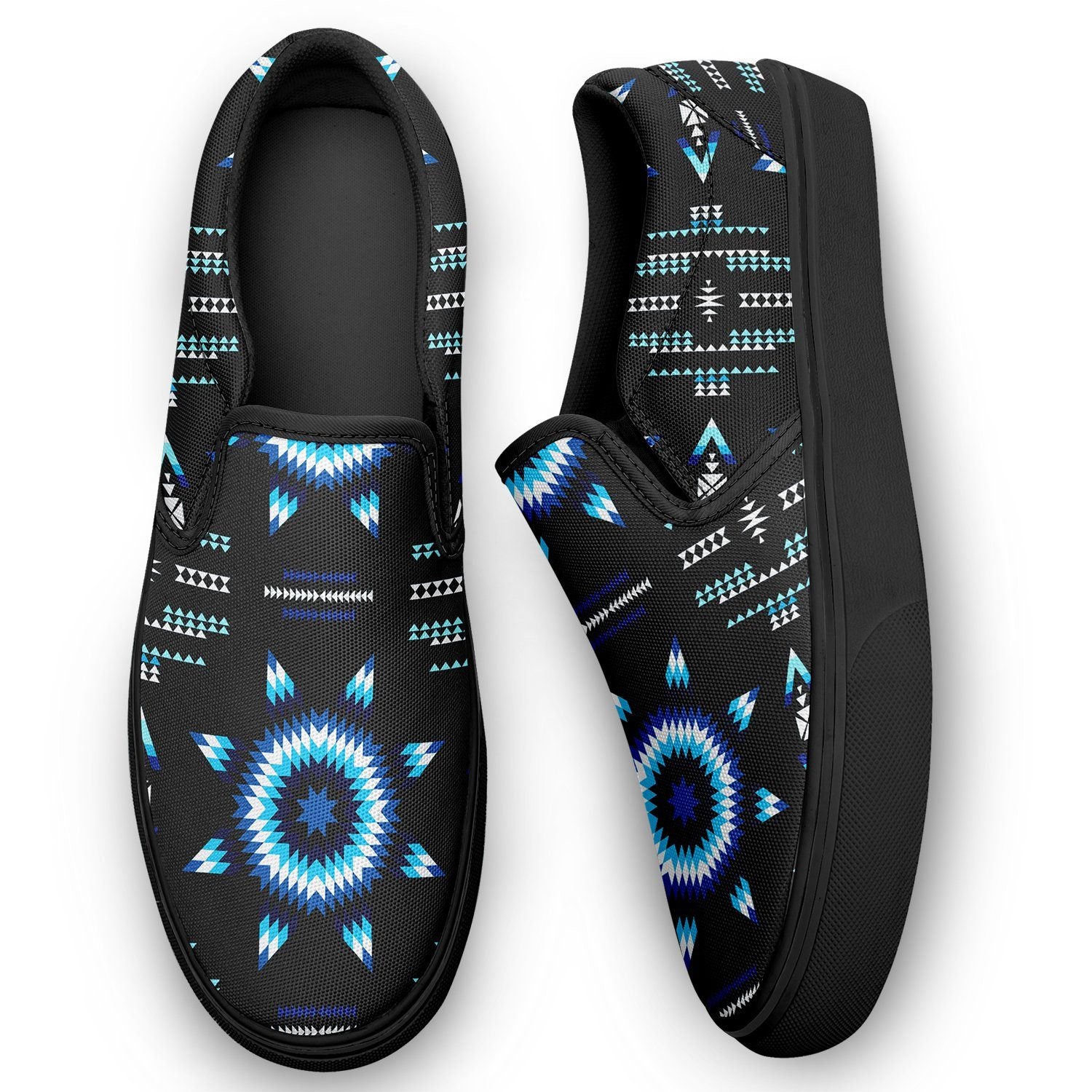 Rising Star Wolf Moon Otoyimm Canvas Slip On Shoes 49 Dzine