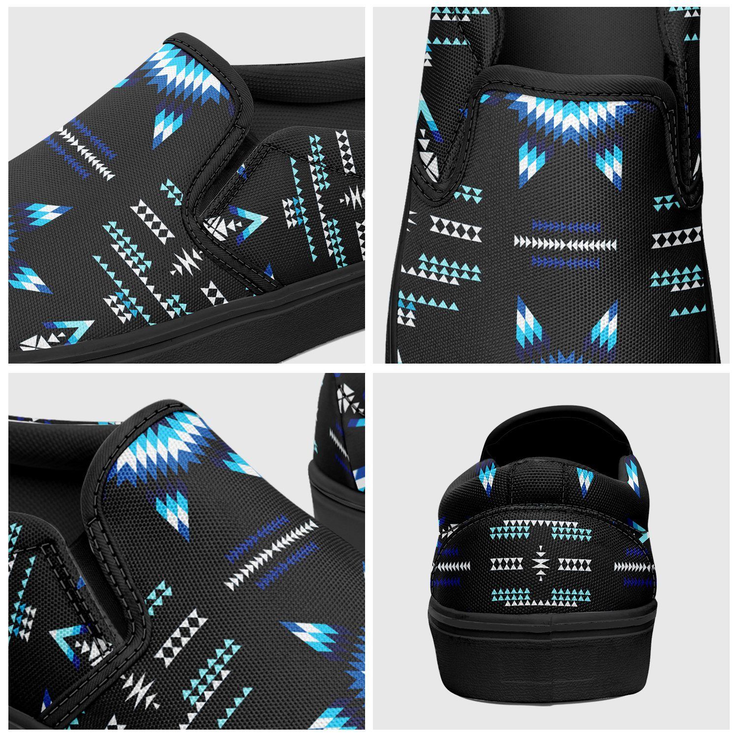 Rising Star Wolf Moon Otoyimm Kid's Canvas Slip On Shoes 49 Dzine