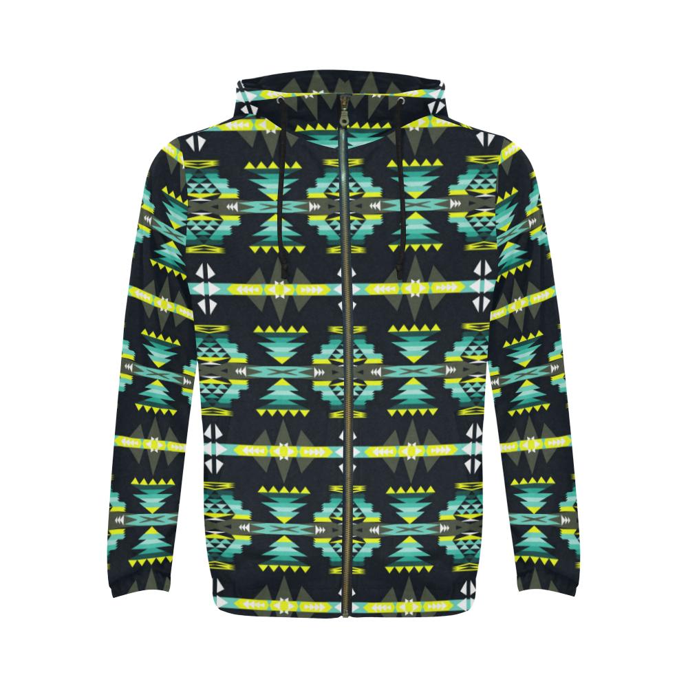 River Trail All Over Print Full Zip Hoodie for Men (Model H14) All Over Print Full Zip Hoodie for Men (H14) e-joyer