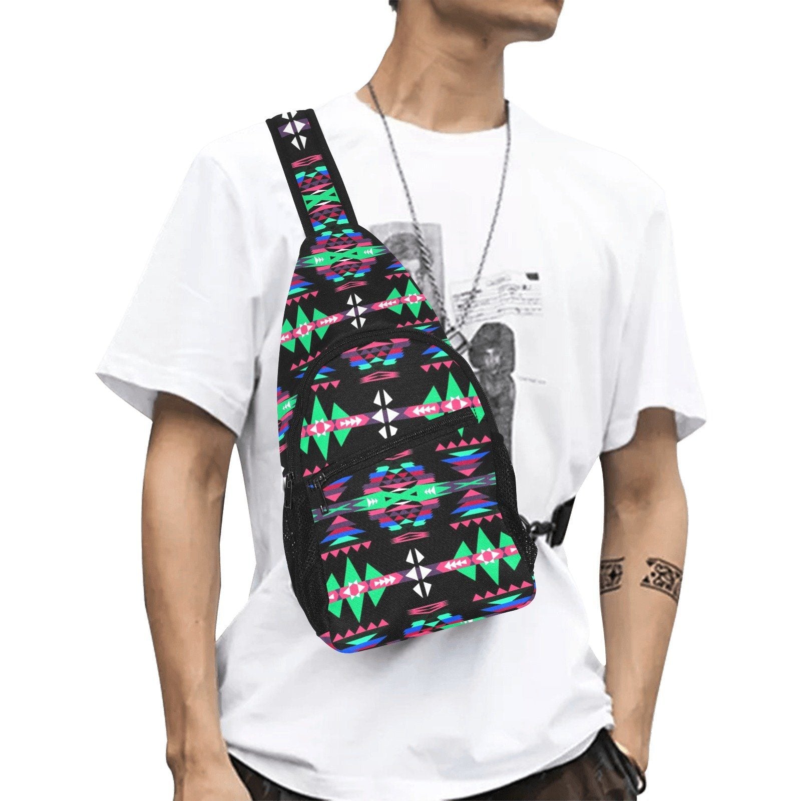 River Trail Journey All Over Print Chest Bag (Model 1719) All Over Print Chest Bag (1719) e-joyer