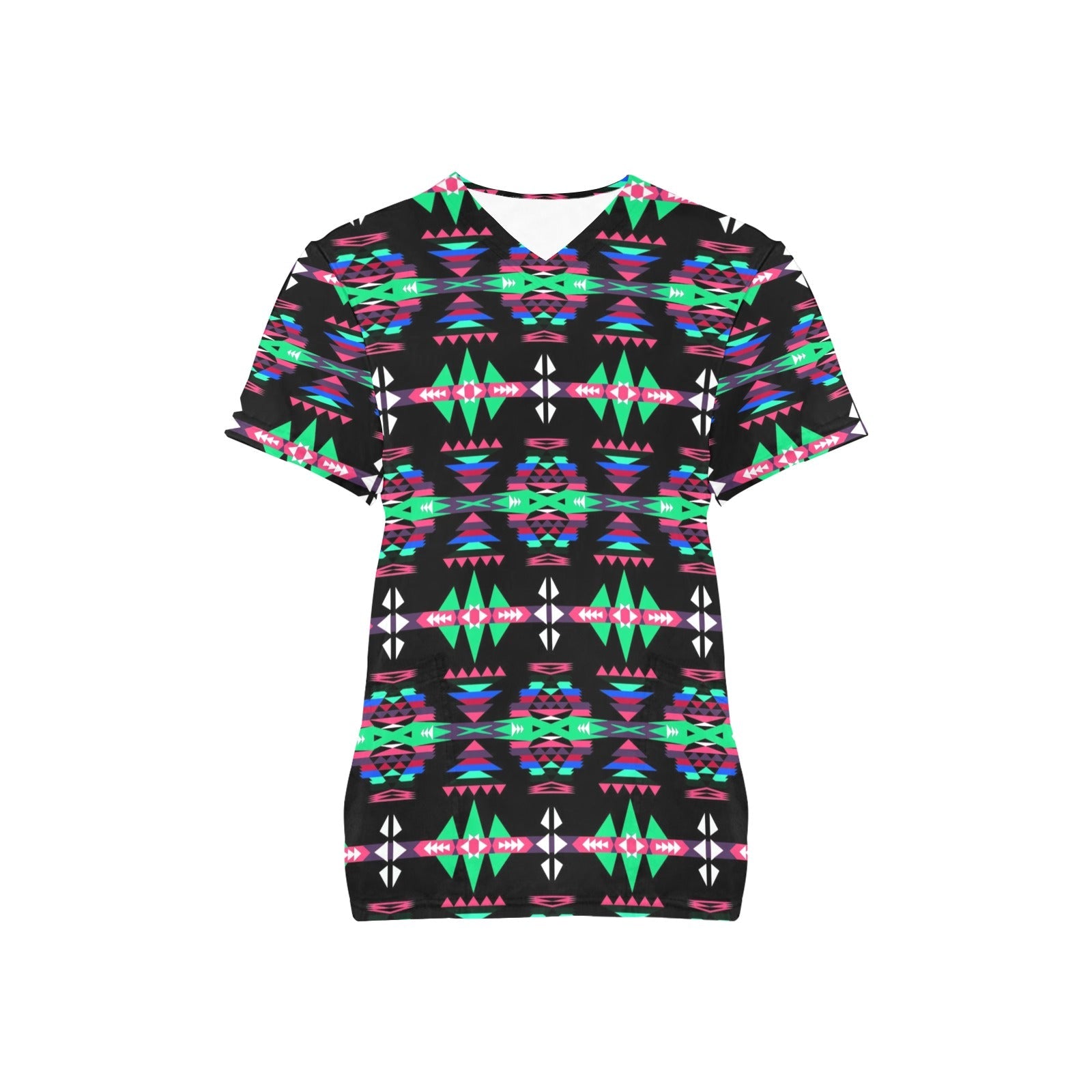 River Trail Journey All Over Print Scrub Top Scrub Top e-joyer