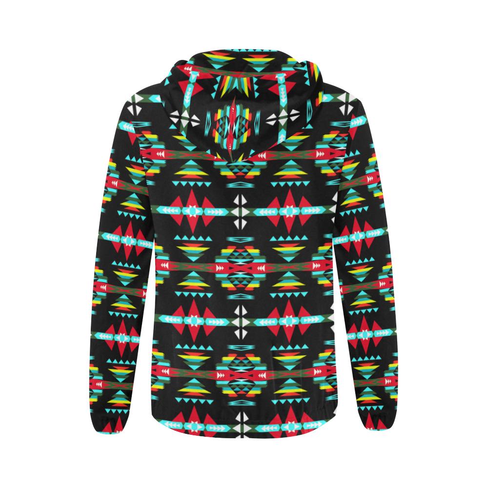 River Trail Sunset All Over Print Full Zip Hoodie for Women (Model H14) All Over Print Full Zip Hoodie for Women (H14) e-joyer