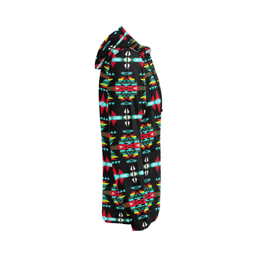 River Trail Sunset All Over Print Full Zip Hoodie for Women (Model H14) All Over Print Full Zip Hoodie for Women (H14) e-joyer