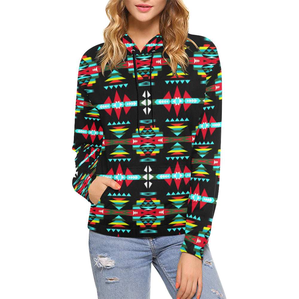 River Trail Sunset All Over Print Hoodie for Women (USA Size) (Model H13) All Over Print Hoodie for Women (H13) e-joyer