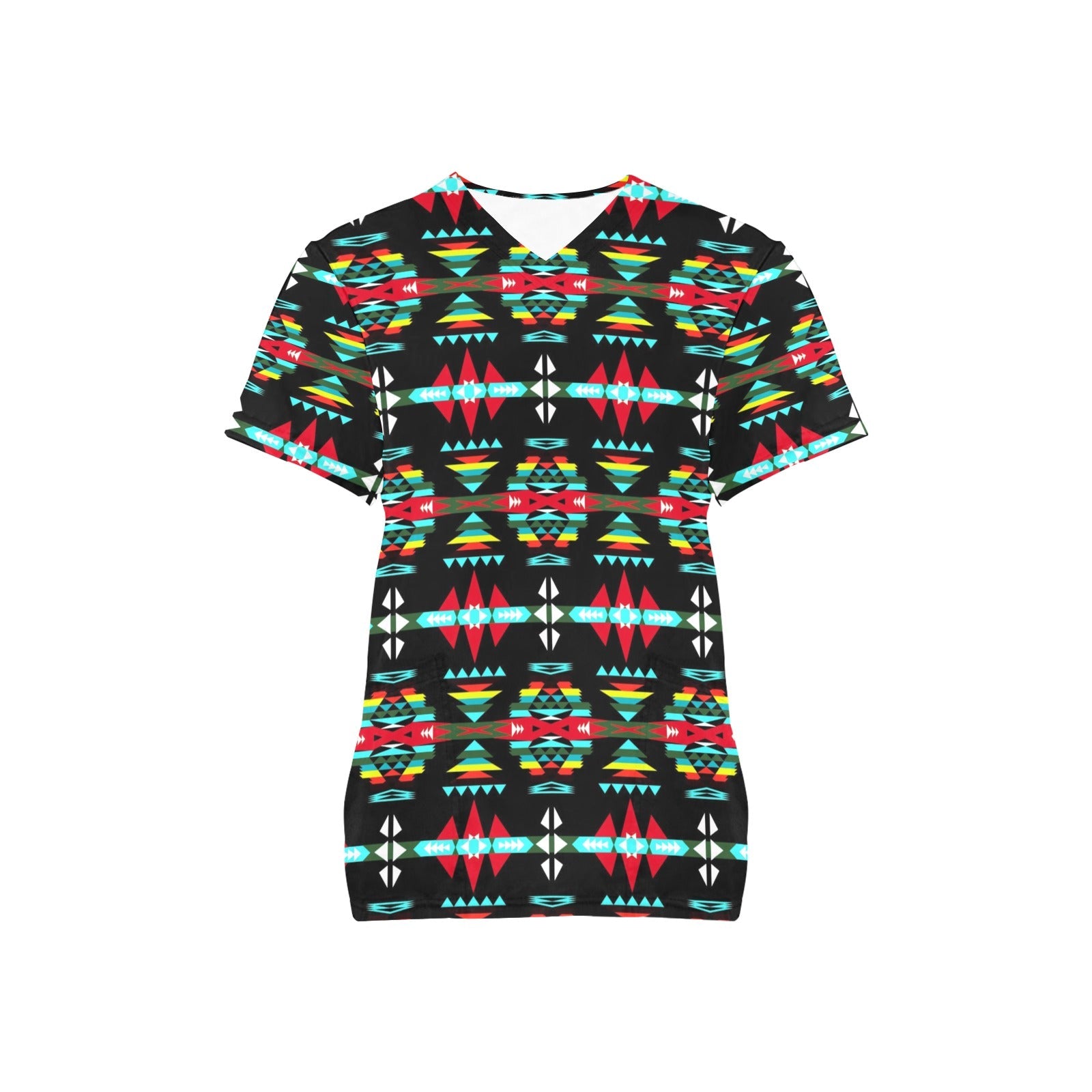 River Trail Sunset All Over Print Scrub Top Scrub Top e-joyer
