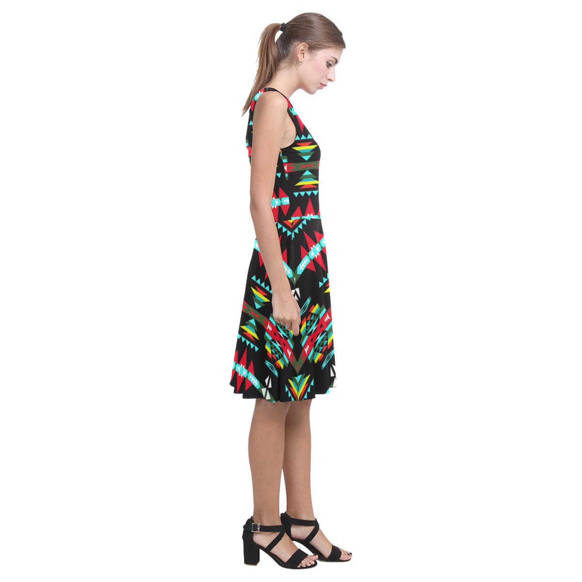 River Trail Sunset Atalanta Casual Sundress(Model D04) Atalanta Sundress (D04) e-joyer