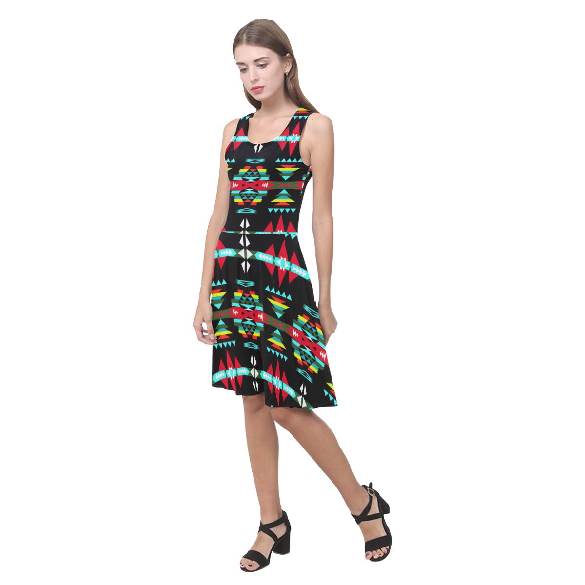 River Trail Sunset Atalanta Casual Sundress(Model D04) Atalanta Sundress (D04) e-joyer