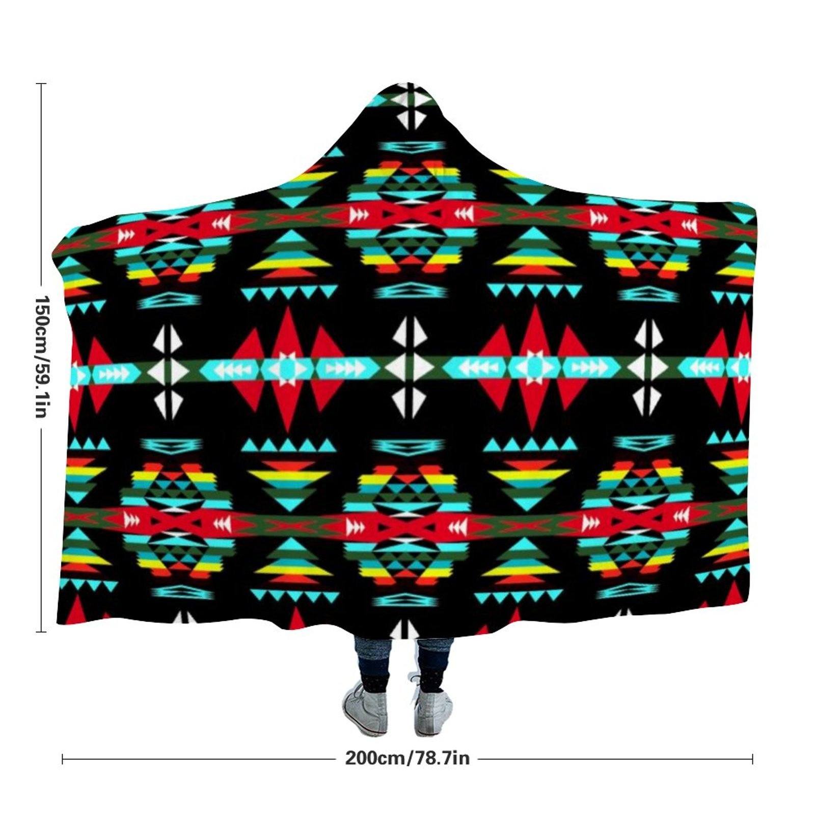 River Trail Sunset Hooded Blanket 49 Dzine