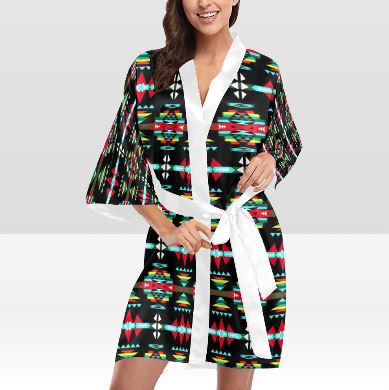 River Trail Sunset Kimono Robe Artsadd