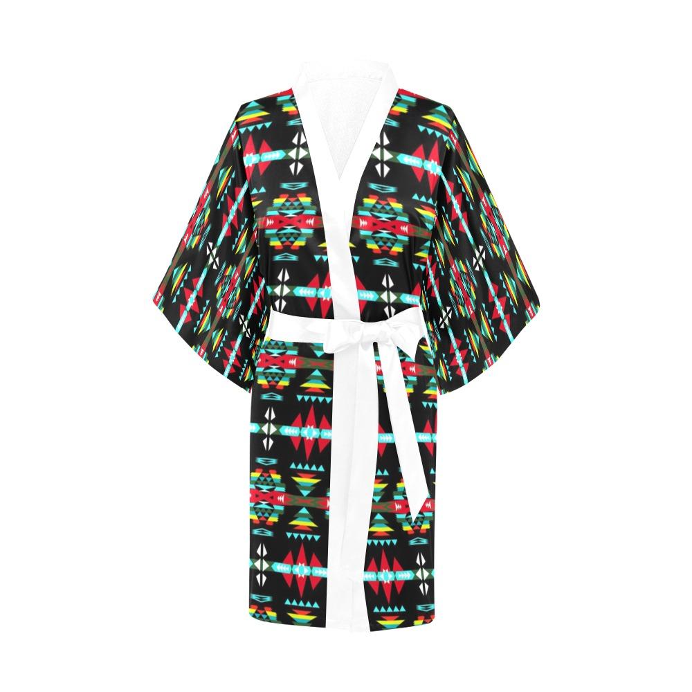 River Trail Sunset Kimono Robe Artsadd