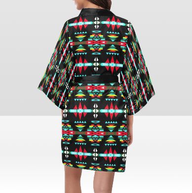 River Trail Sunset Kimono Robe Artsadd