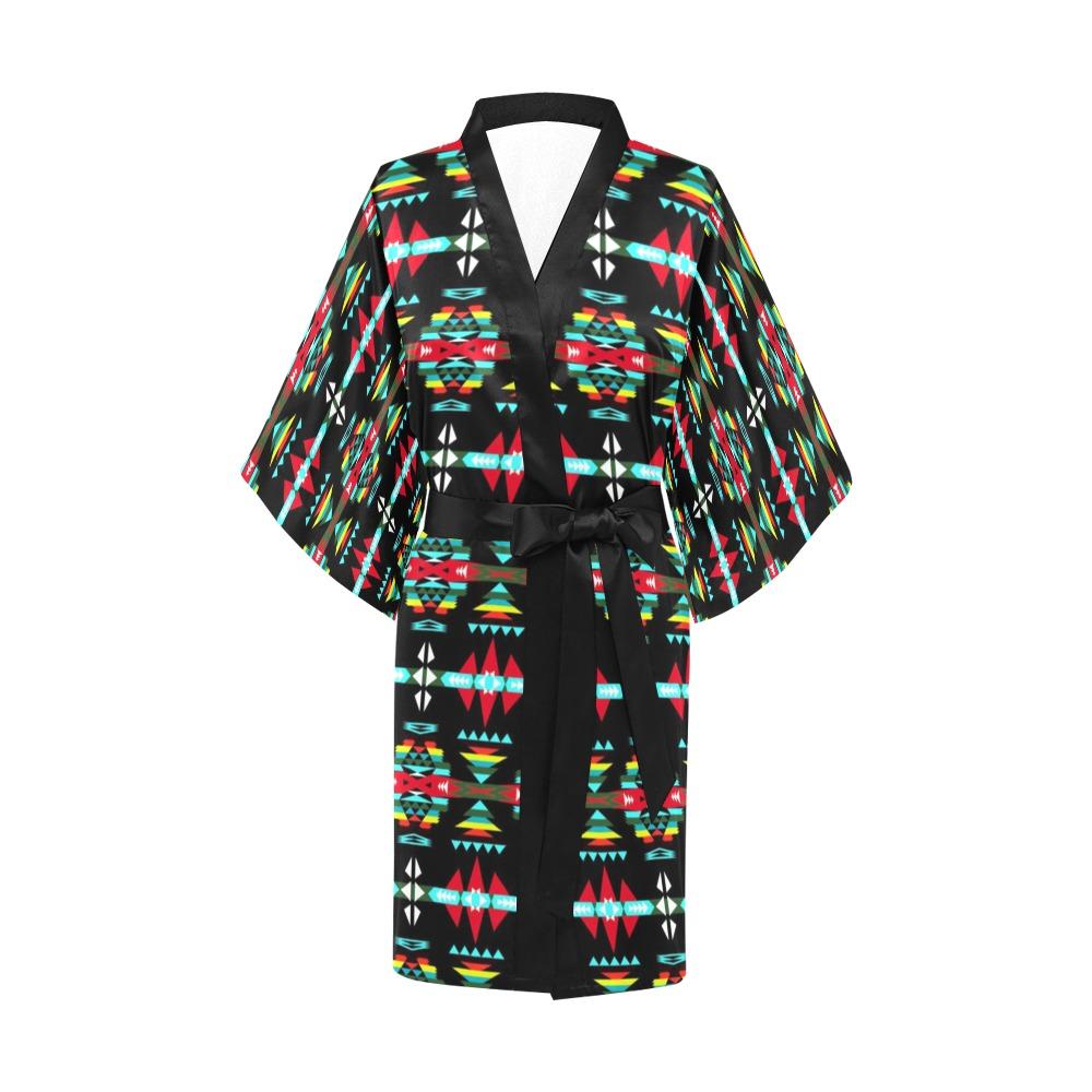 River Trail Sunset Kimono Robe Artsadd
