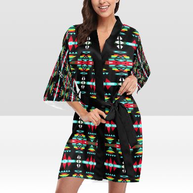 River Trail Sunset Kimono Robe Artsadd
