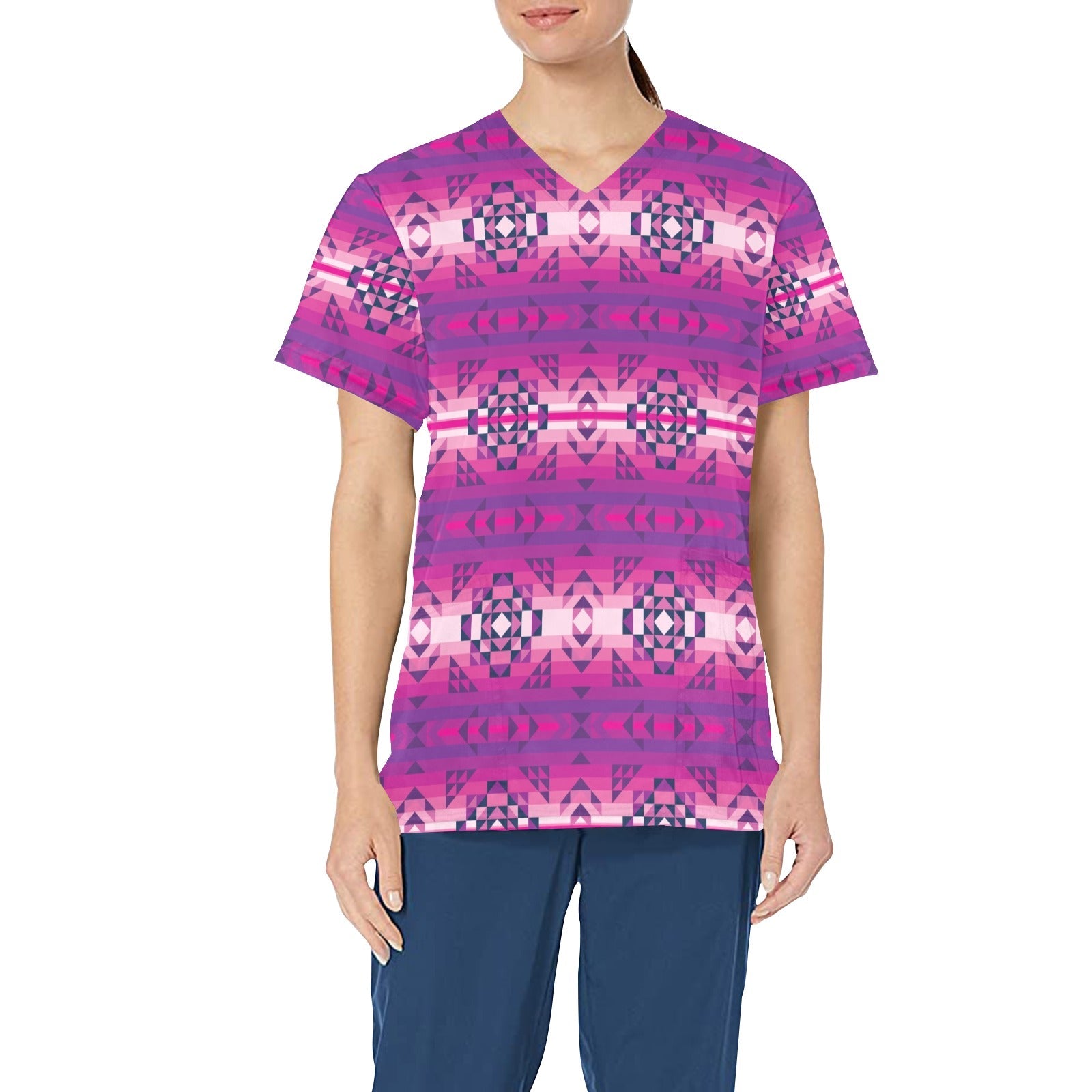 Royal Airspace All Over Print Scrub Top Scrub Top e-joyer