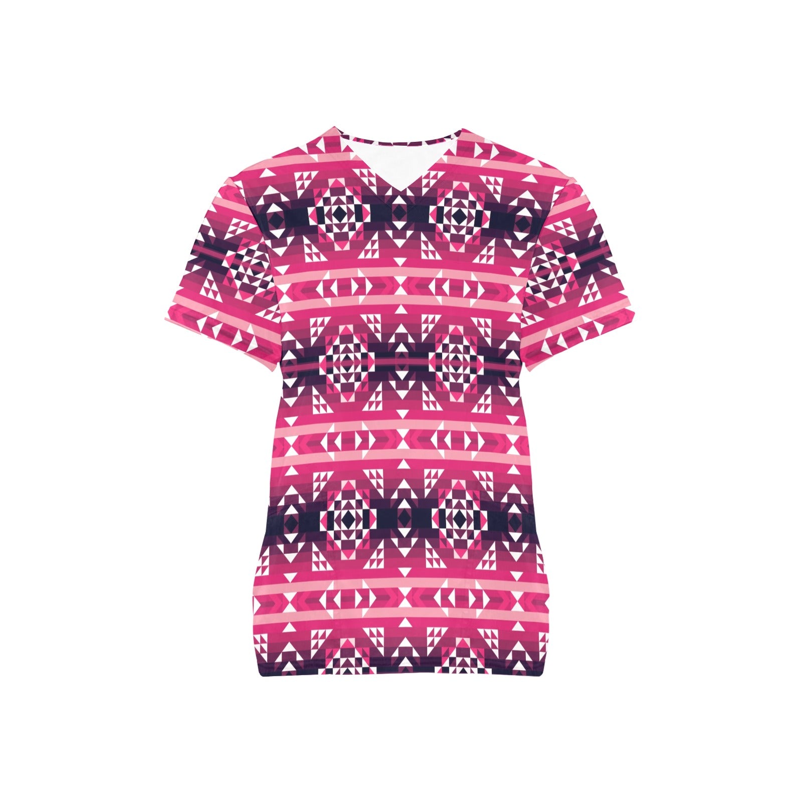 Royal Airspace Red All Over Print Scrub Top Scrub Top e-joyer