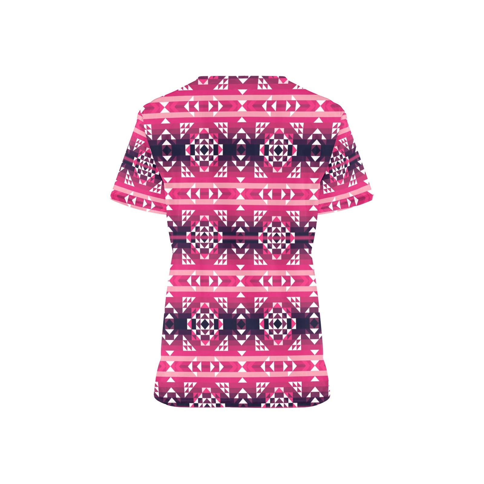 Royal Airspace Red All Over Print Scrub Top Scrub Top e-joyer