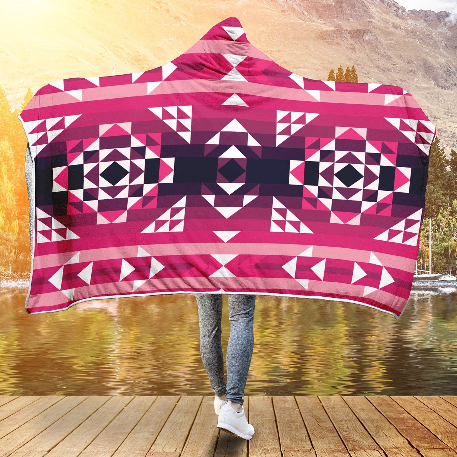 Royal Airspace Red Hooded Blanket blanket 49 Dzine