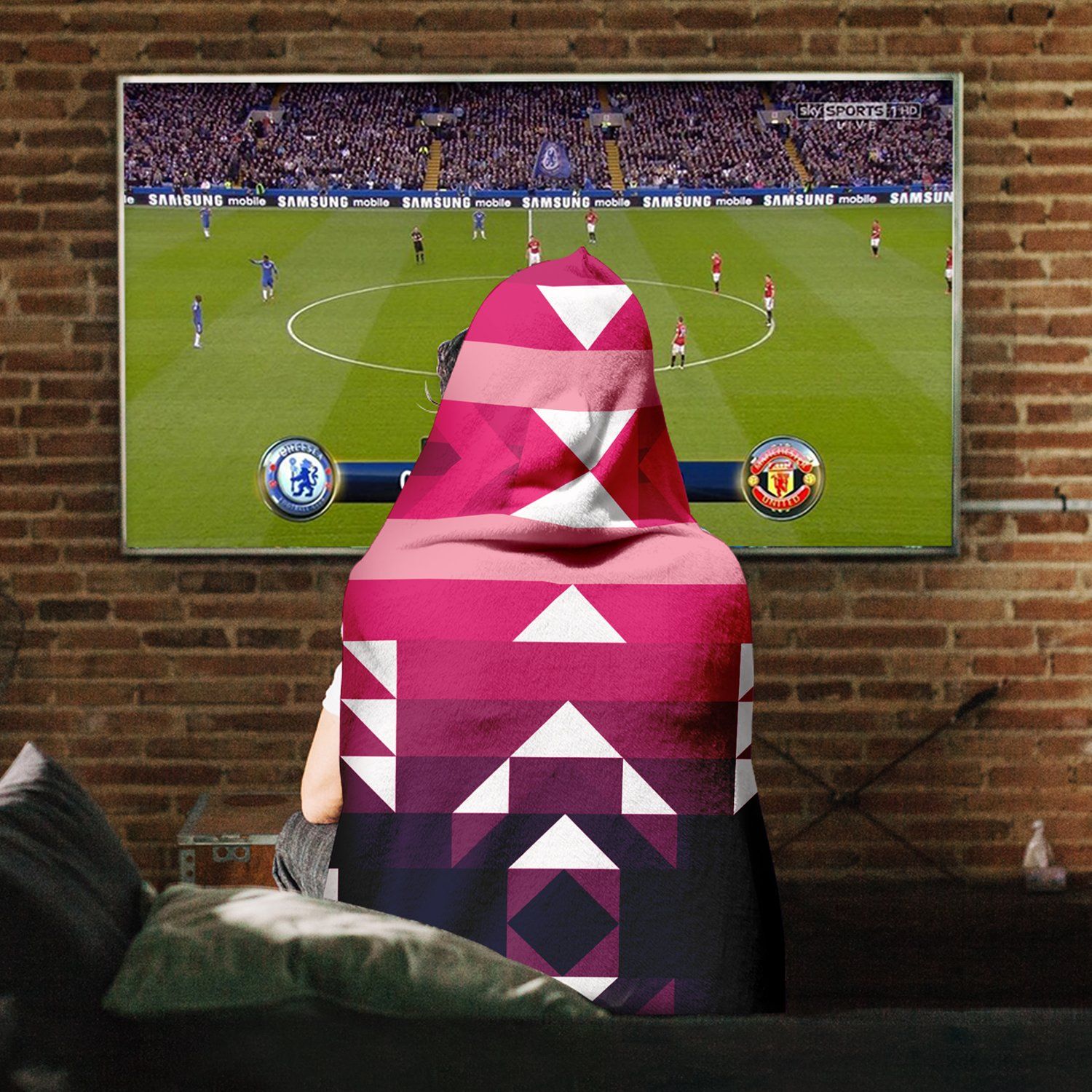 Royal Airspace Red Hooded Blanket blanket 49 Dzine