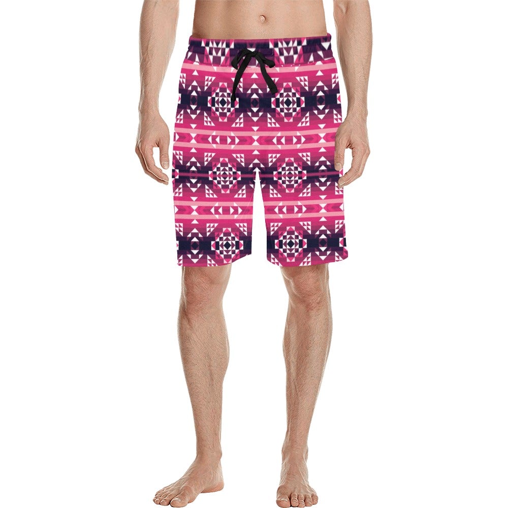 Royal Airspace Red Men's All Over Print Casual Shorts (Model L23) short e-joyer