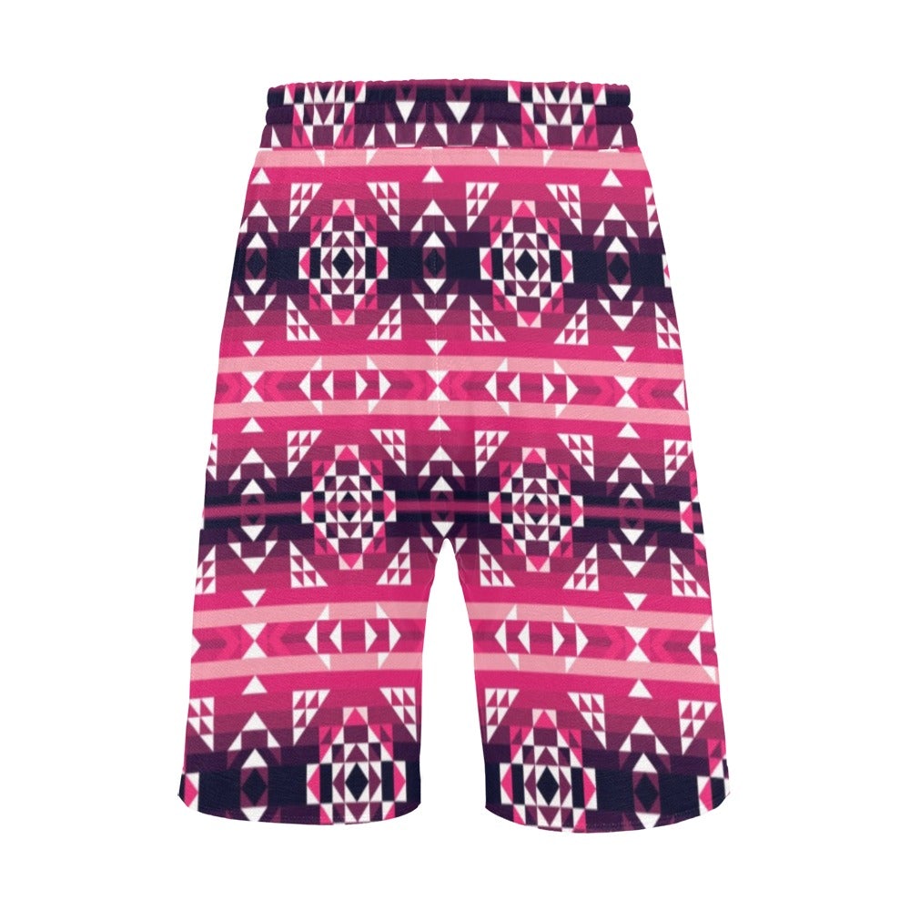 Royal Airspace Red Men's All Over Print Casual Shorts (Model L23) short e-joyer