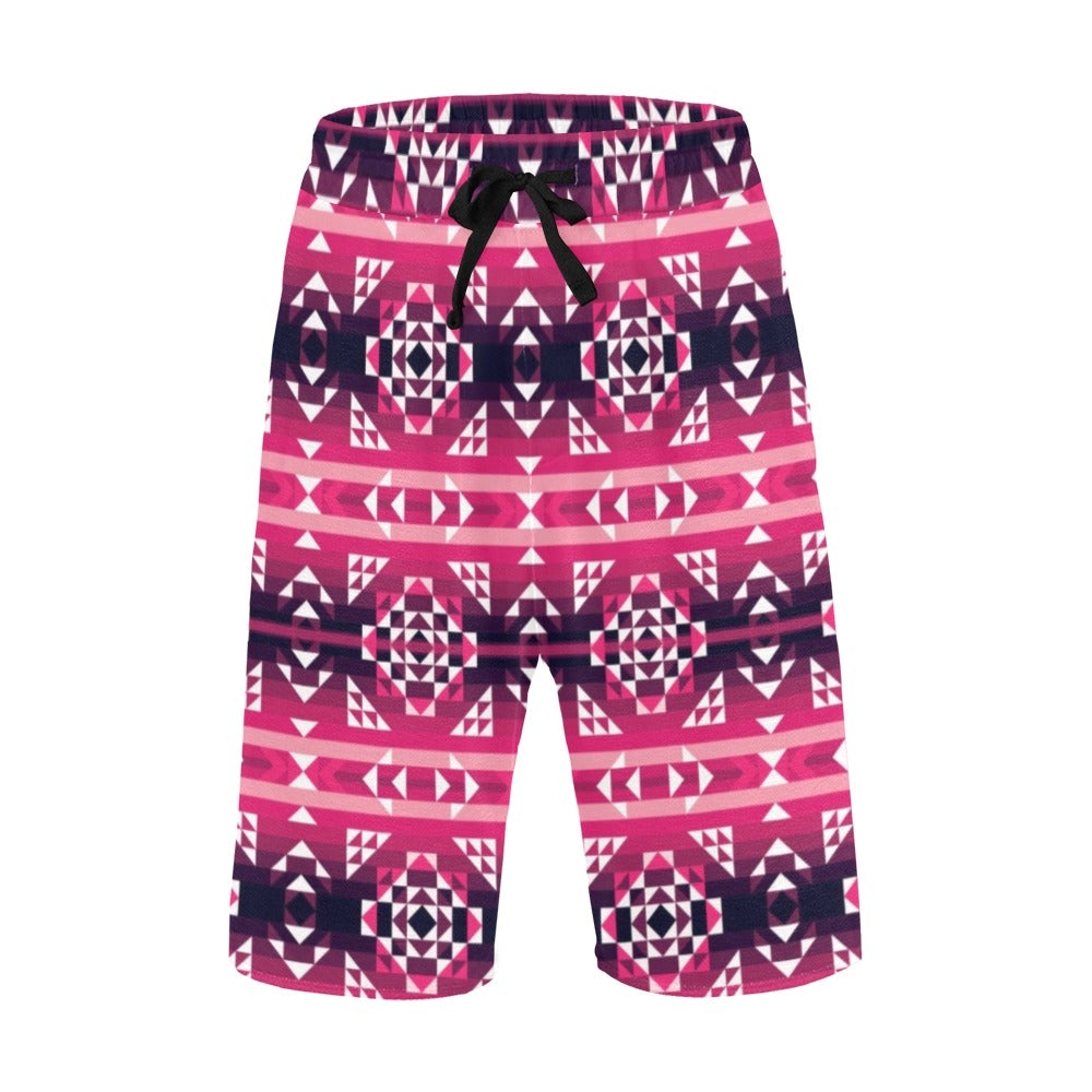 Royal Airspace Red Men's All Over Print Casual Shorts (Model L23) short e-joyer
