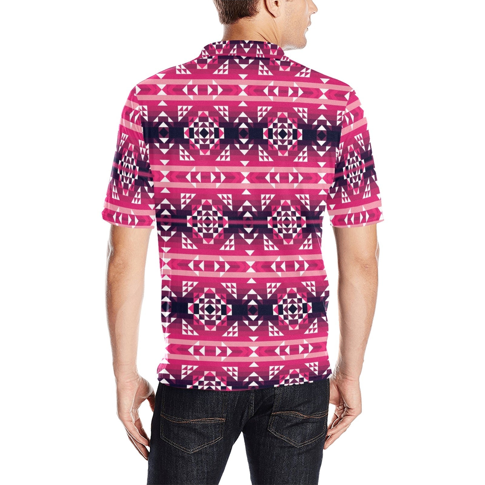 Royal Airspace Red Men's All Over Print Polo Shirt (Model T55) Men's Polo Shirt (Model T55) e-joyer